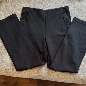 LOFT Stretchy Black Pants with Zippered Pockets